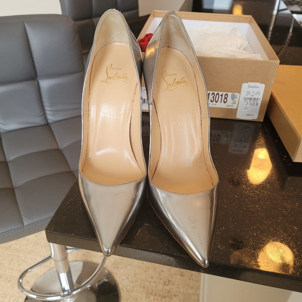 Silver Christian Louboutin So Kate 120